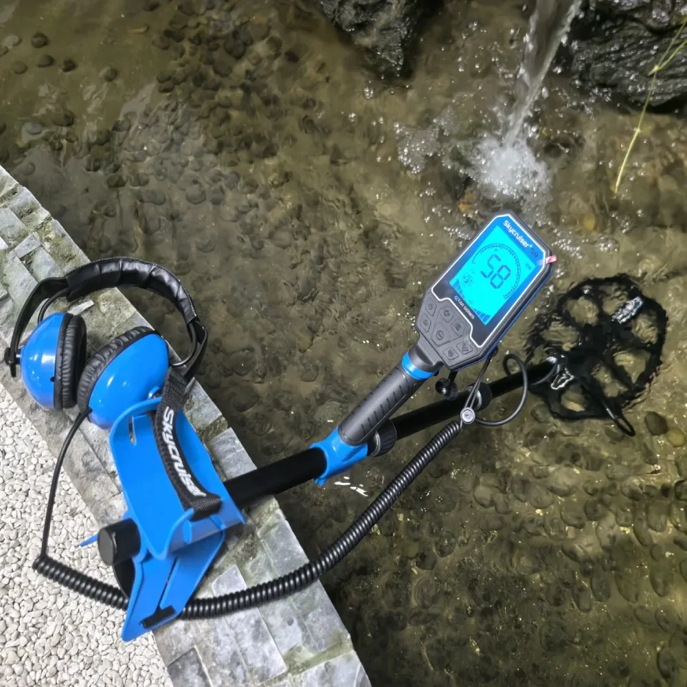 Detector de Metais S9 Totalmente à Prova d'Água Recarregável, Detector de Tesouros com Função PinPoint, Detector de Ouro