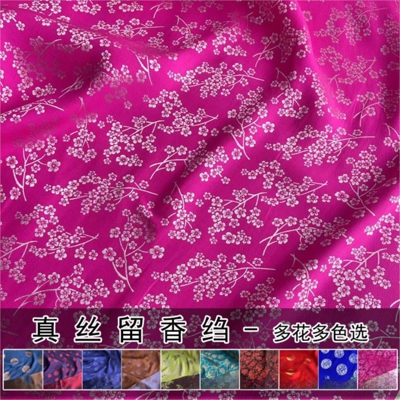 

New Chinese-style Hanfu and cheongsam made of jacquard silk crepe fabric a heavyweight