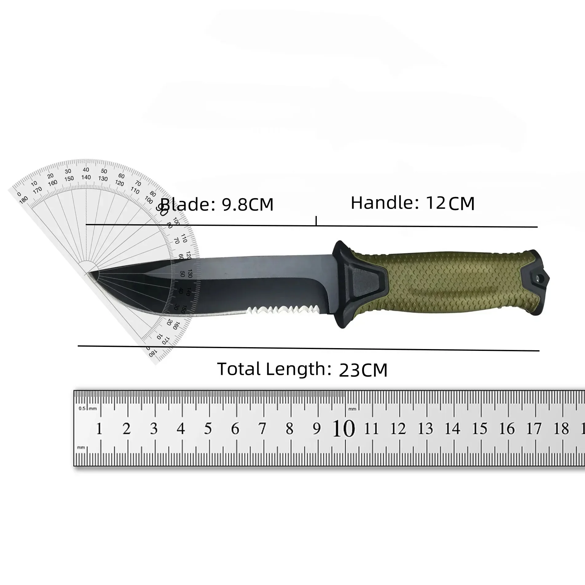 G1500 Gear Sterke Arm Vast Mes Jachtmes 440c Gekarteld/Volledig Mes Tactische Militaire Buitengevechtsjacht Edc Gereedschapsmessen