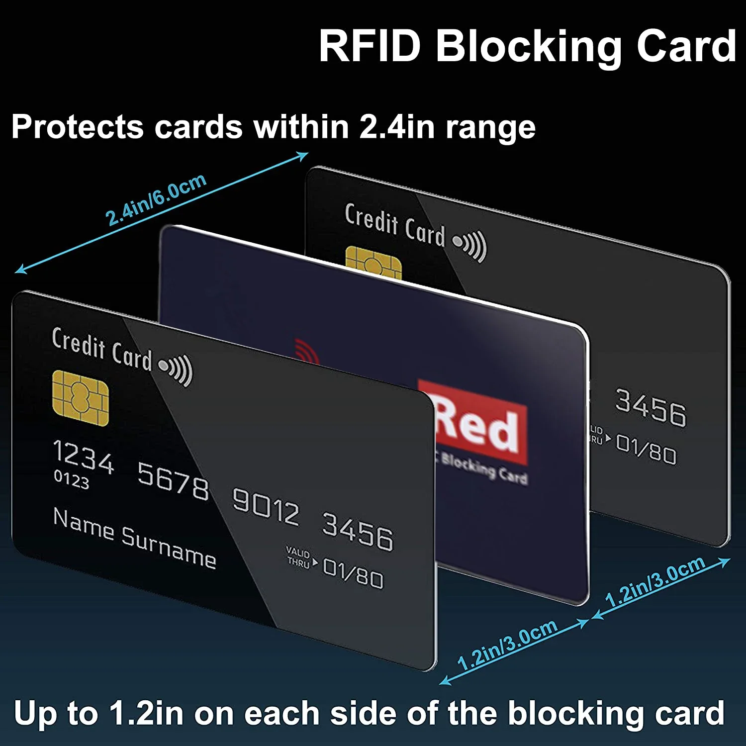 RFID Smart Chip Blocking Cards Protect Your Wallet Slim Anti-Theft Tags Credit Card Protection Badges Block Signals