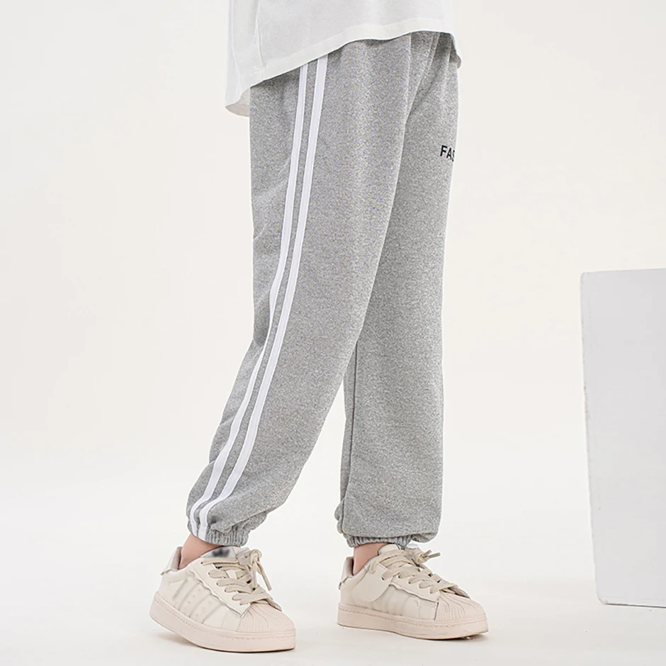3/1 Stück vier Jahreszeiten Kinder einfarbige Buchstaben lässige Sporthose für Jungen und Mädchen modische und vielseitige Harun-Hose – Detail 7