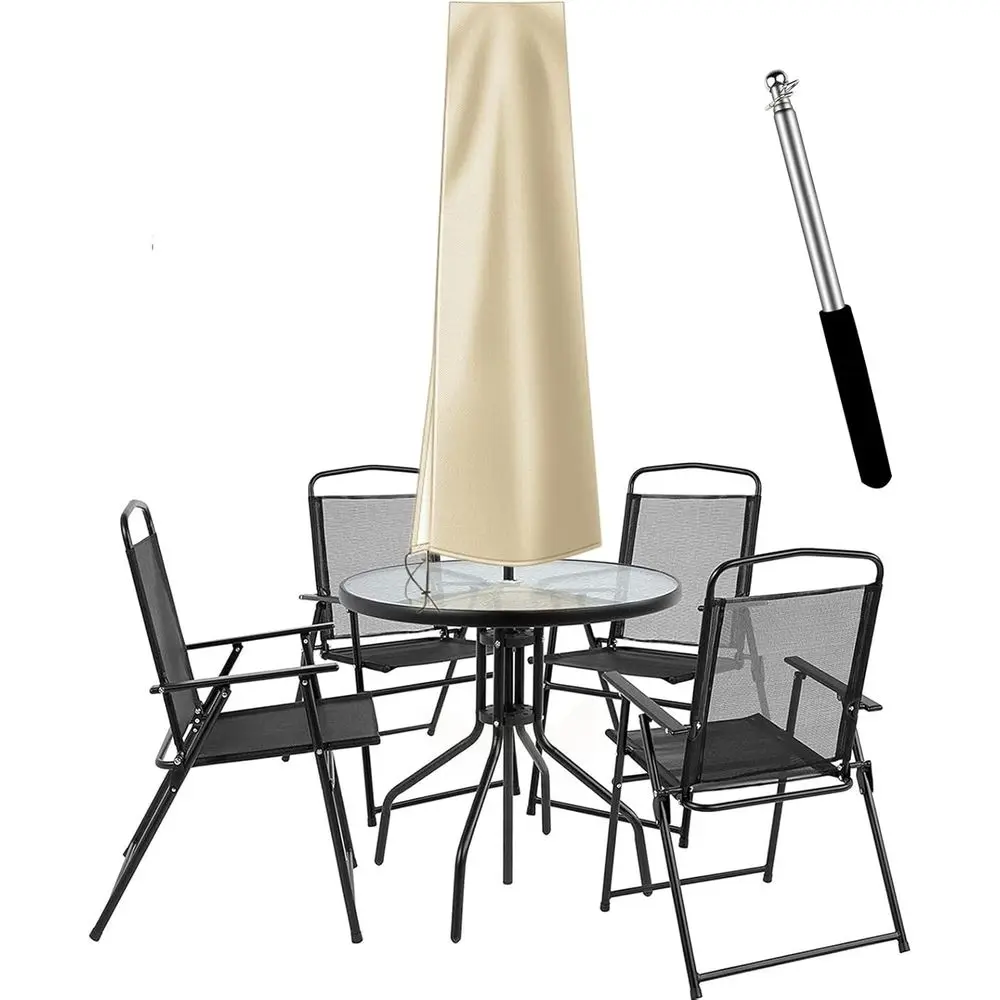 

Weatherproof Outdoor Patio Umbrella Covers - UV-Resistant, Windproof, Khaki