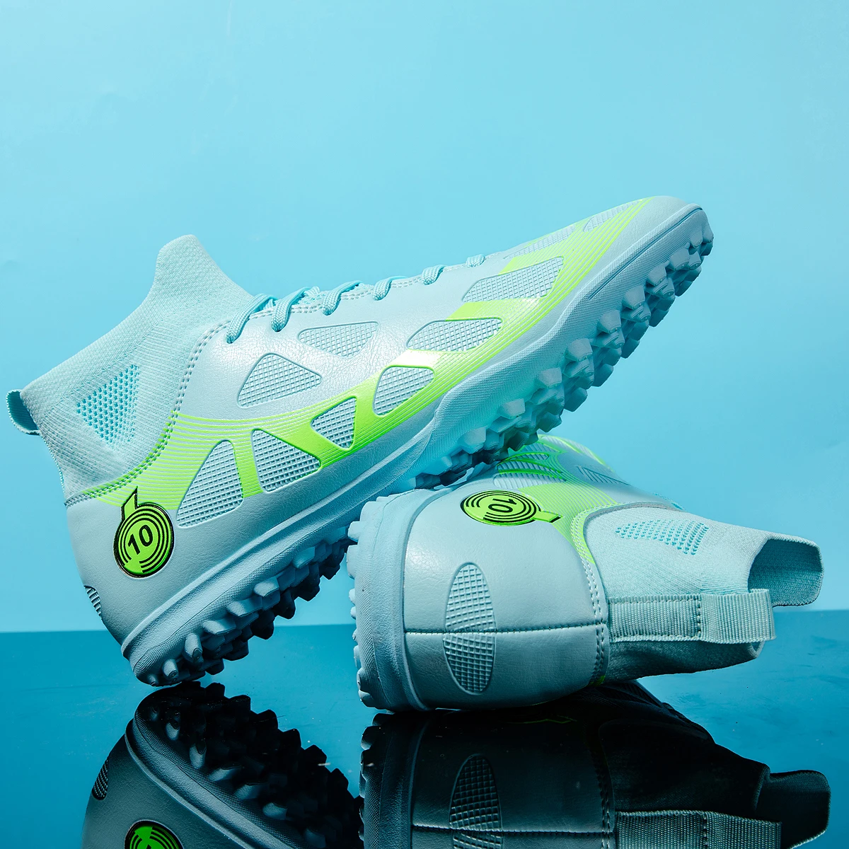 

TF Soccer Cleats Youth Adult Men Women PU Upper Rubber Outsole Wear-resistant Anti-slip Training Boots