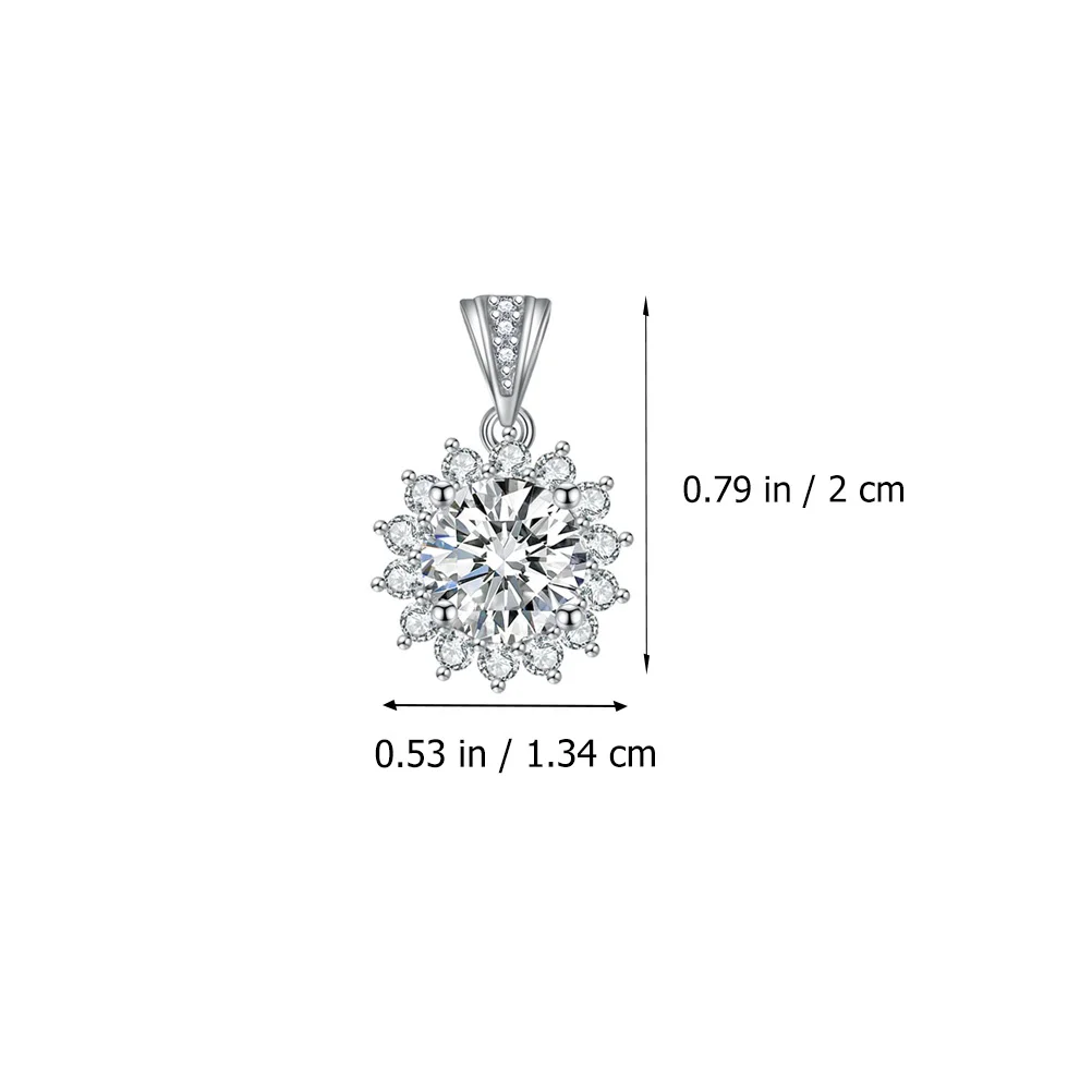 

1pc Zircon Shaped Necklace Zircon Pendant Pendant Diy Jewelry Craft Jewelry Pendants Material Clavicle Chain Accessory