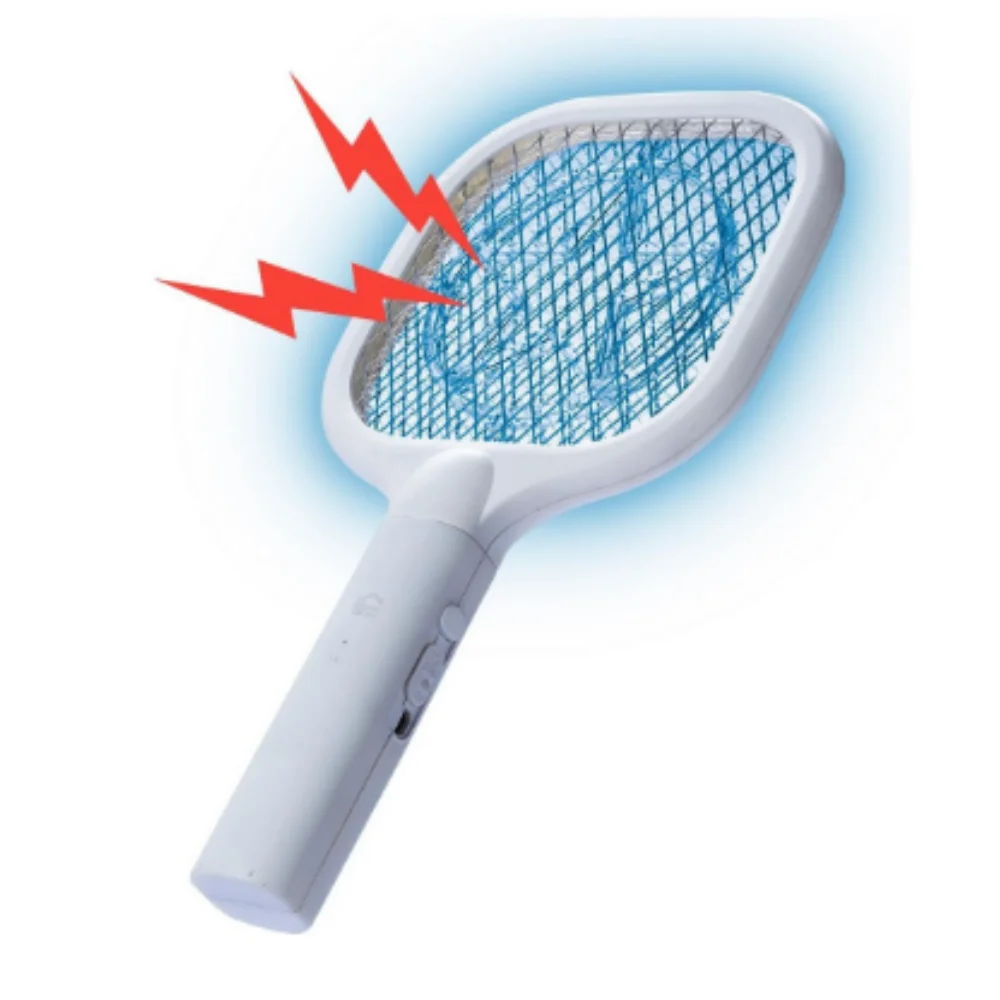 Fly Killer Rechargeable Racket House Practical HP13 White Electric Fixing Stand User Manual Function Button Easy to Carry High Quality Useful Household Appliance That Lasts Mosquito Bites and Gives Shock Discount