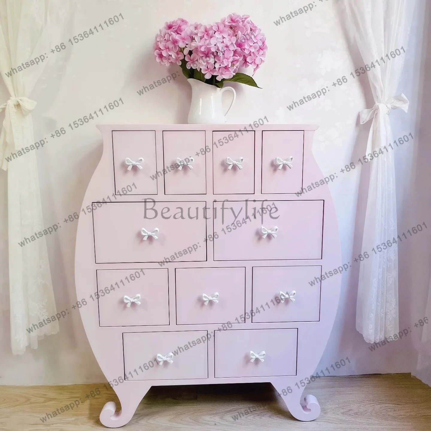 

yj9 New Solid Wood 11 Pumping Exquisite Chest Cabinet Living Room Bedroom Storage Storage Dining Side Table Bedside Table