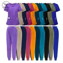 Veelkleurige Elastische Scrubs Pakken Veterinaire Uniforme Verpleegaccessoires Vrouwen Chirurgische Jas Tandarts Scrub Apotheek Lab Werkkleding