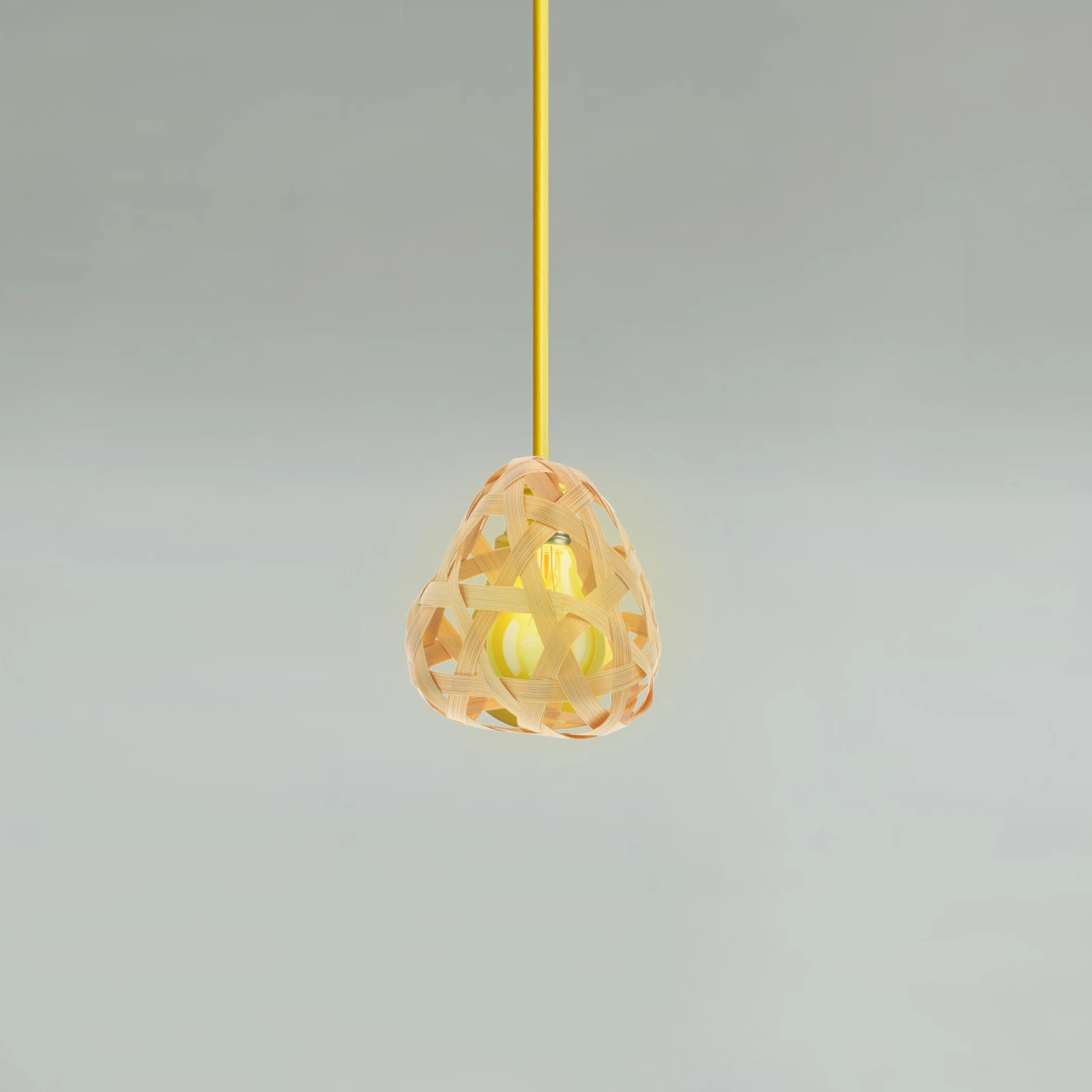 

Bamboo Lampshade Light Vintage Beige Handmade String Light Woven Cover Bamboo Lamp Shade DIY Table Road Lamp Cover