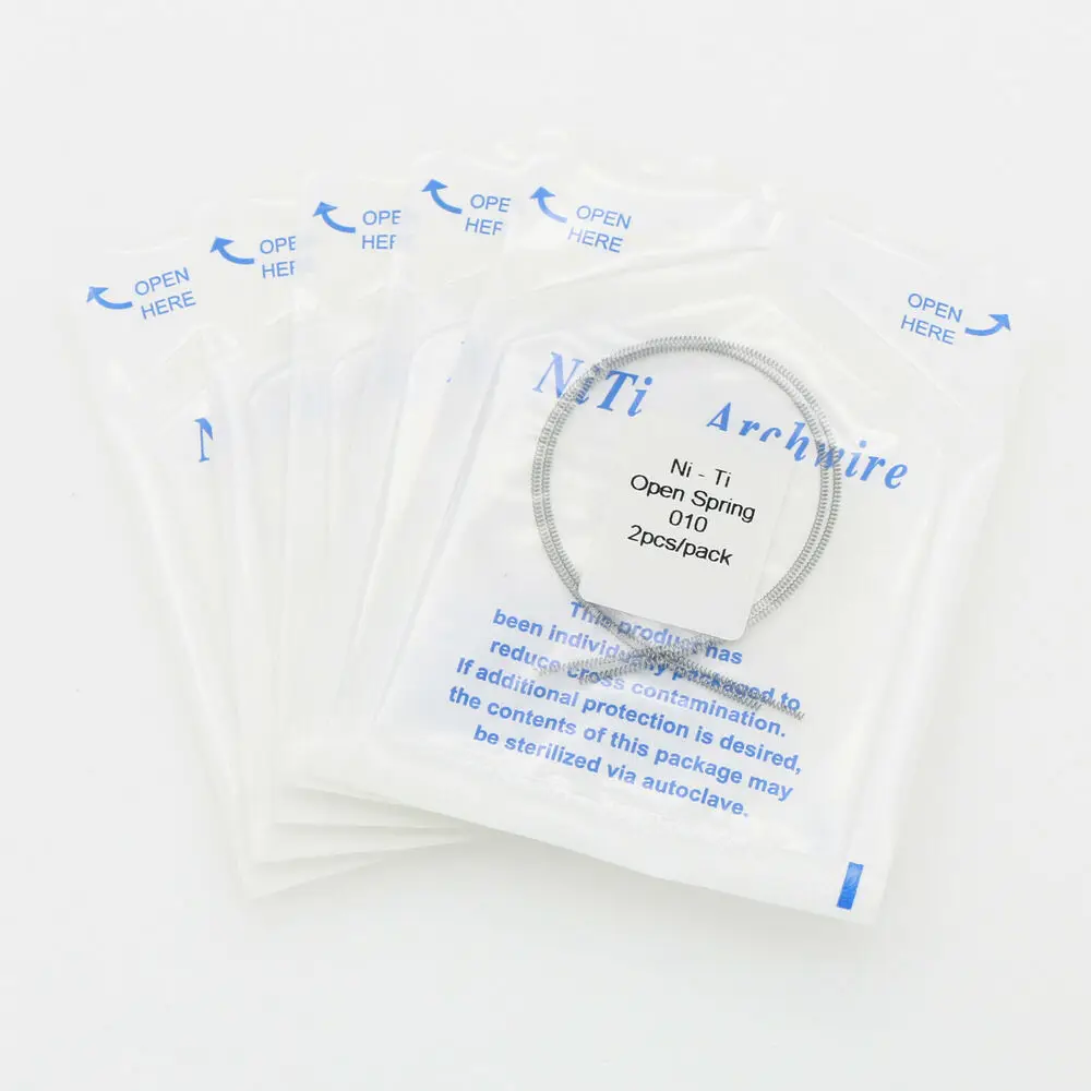 5 Packs Orthodontic Ni-Ti Open Coil Springs Arch Wires 010 012 2Pcs/pack