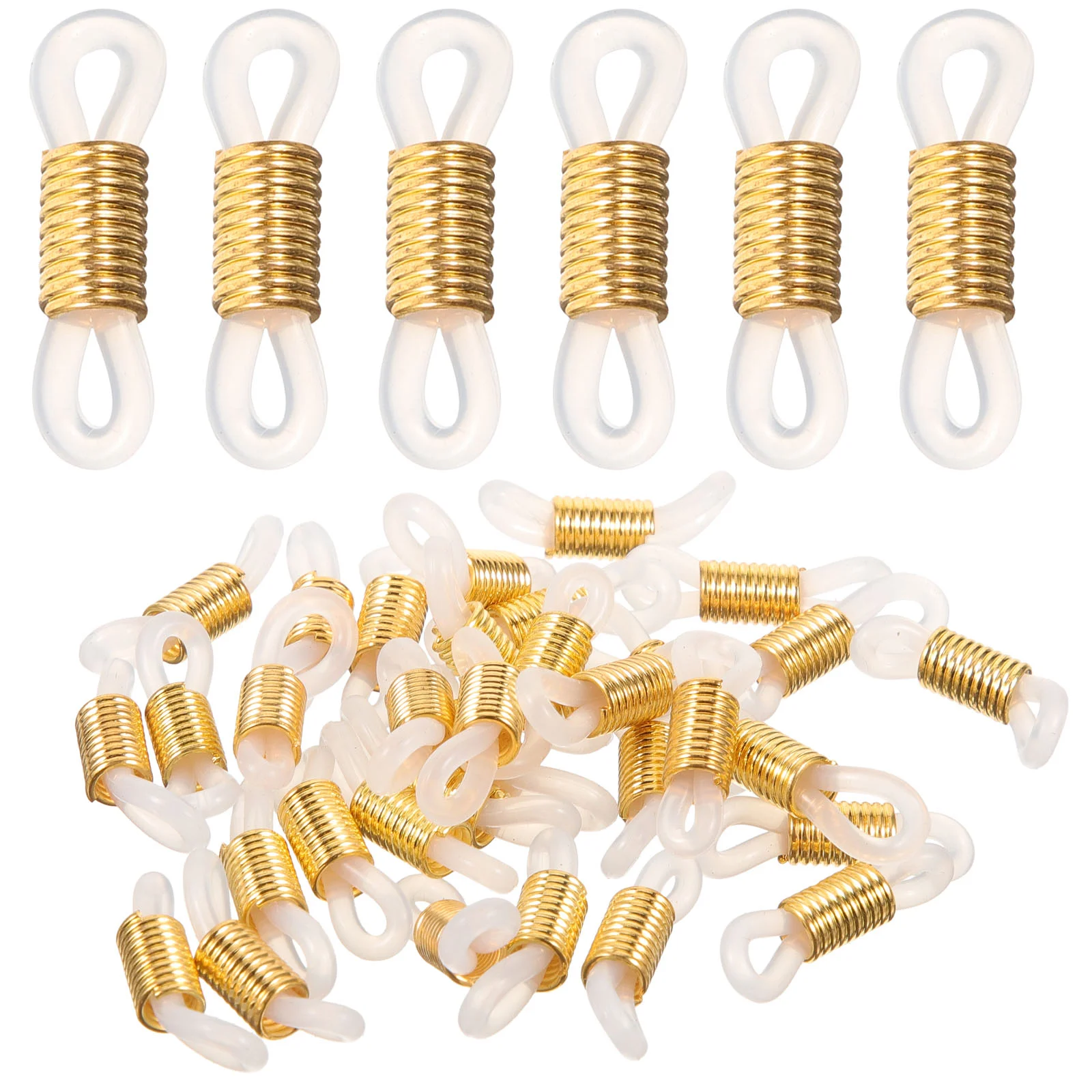 

50pcs Anti Skid Eyeglass Chain Ends Eyeglass Chain Holders Eyeglass Chain Connectors Eyeglass Anti Skid Chain Ends