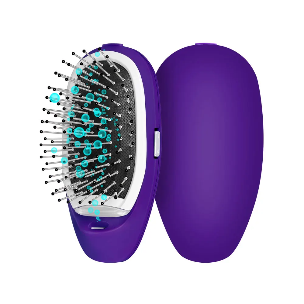 Black Ionic Styling Hairbrush Matte Ions Hair Brush Comb Hair Modeling Magic Beauty Massage Hairbrush Makes Hair Softer Shinier_voghion.com