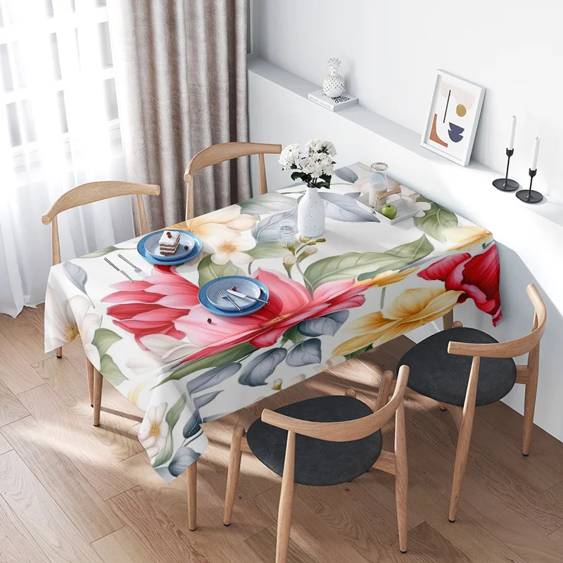 

Floral Printed TableclothBrighten Up Your Dining Space with this Beautiful Table Cover Perfect for Hosting Guests or Family Meal
