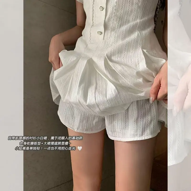 2024 Summer Short Dresses Vintage Women Clothes 90s High waist Sexy Harajuku White Party Dress 90s Sweet Girl Gothic Mini Dress