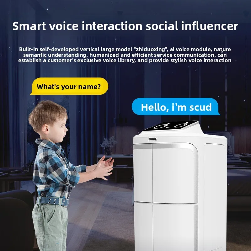 Hotel Distribution Robot Intelligent Customer Service Delivery Robot 0-7.2 Km/h Speed 8h Runtime
