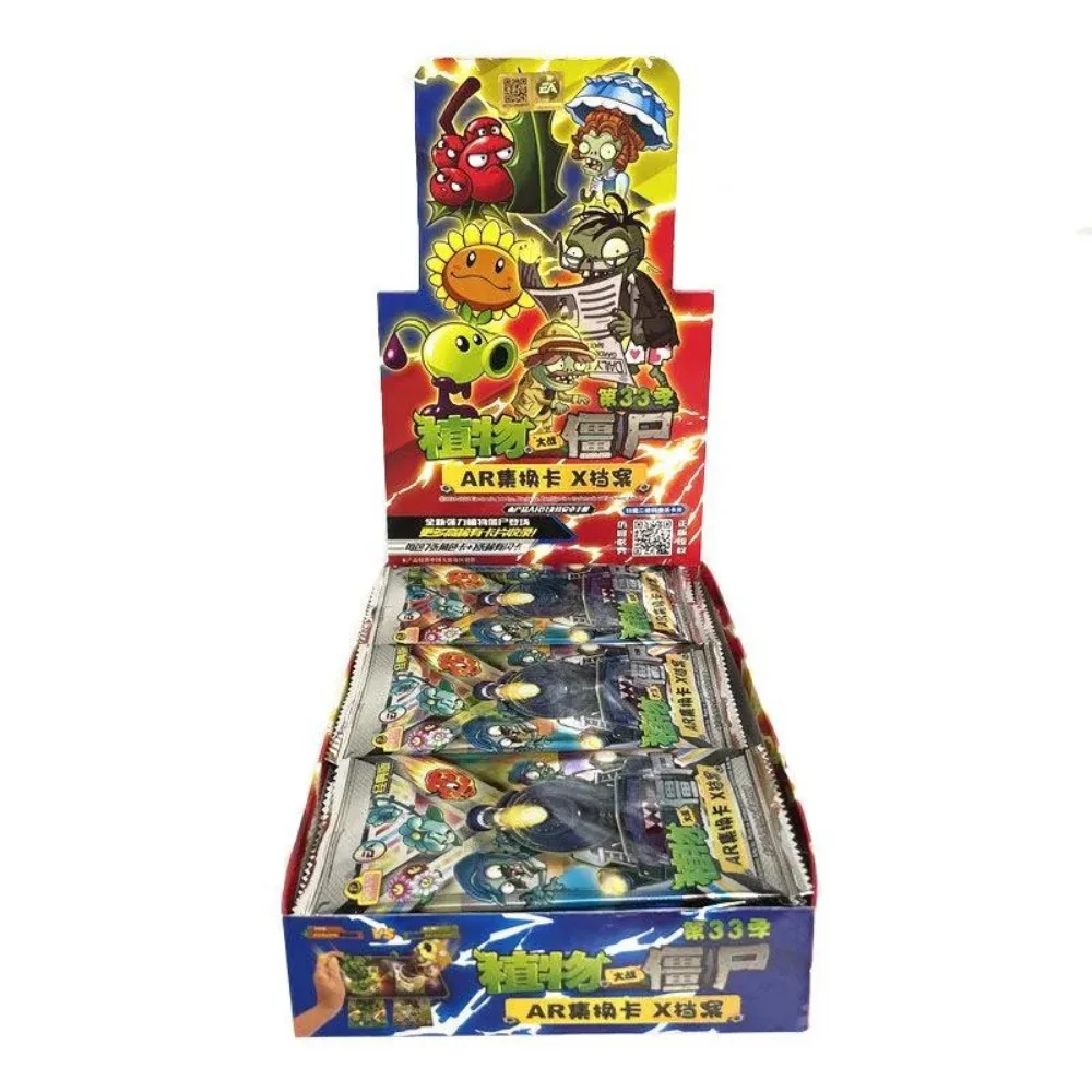 Plants Vs. Zombies Anime Game Interchangeable Collection Cards AR Battle Card Board Game Card Toy Gift for Child\'s Birthday