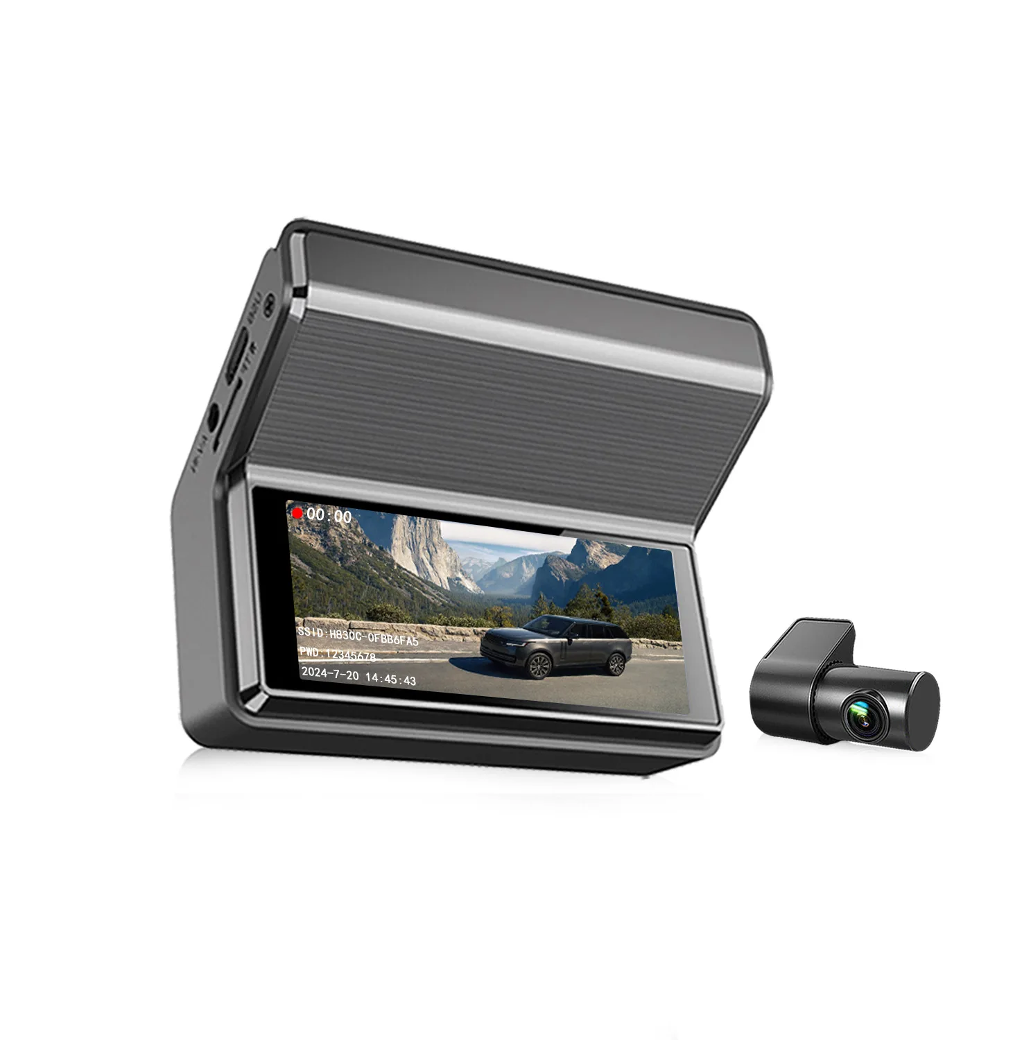 Caméra de tableau de bord pour voiture, double objectif 2K + 1080P, enregistrement DVR, Vision nocturne, enregistreur vidéo