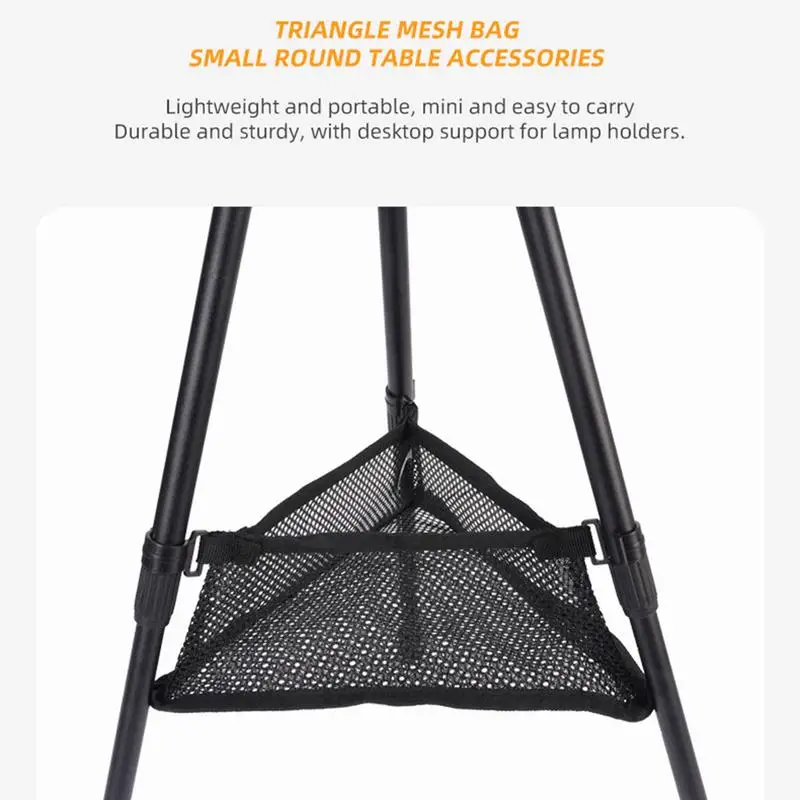 접이식 테이블 가방 삼각형 메쉬 가방, 휴대용 야외 접이식 그물 가방, 배낭 여행 낚시 여행용 피크닉 보관 가방