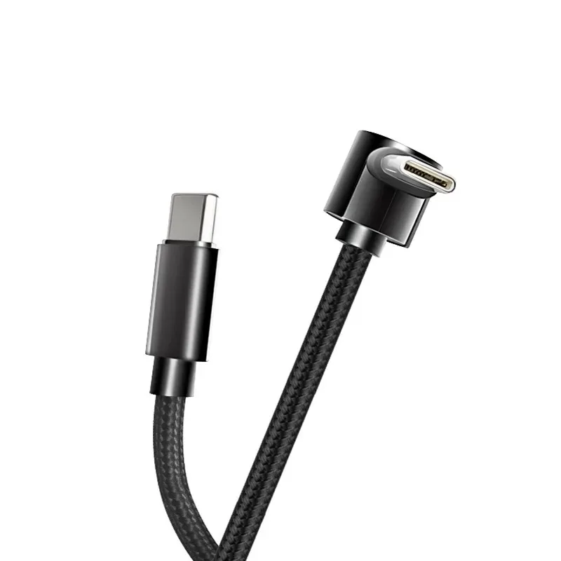 60W Type C To Type C Elbow Fast Charging Cable 90 Degree Dual Elbow USB C to Type-C Data Cord For iPhone Samsung Huawei Xiaomi