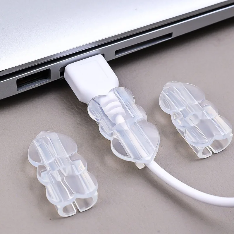 1/5Pcs Charger Cable Protective Case for Iphone 14 13 12 Pro Max Samsung Xiaomi Cable Anti-break Transparent Protective Sleeves