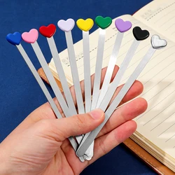 Love Metal Stainless Steel Bookmark Teacher Thanks Gift Pattern Letter Reading Bookmark Learning Supplies Thank You Gift