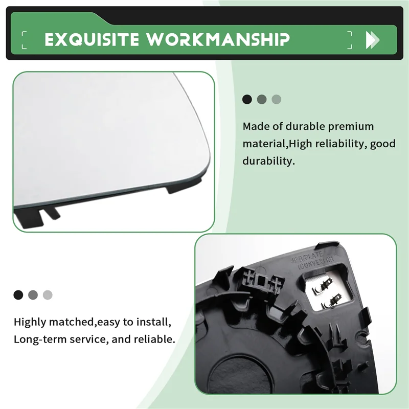 Lensa Kaca Spion Mobil dengan Pemanas untuk Kia Optima 2016-2020 Kaca Spion Mundur-ABQF