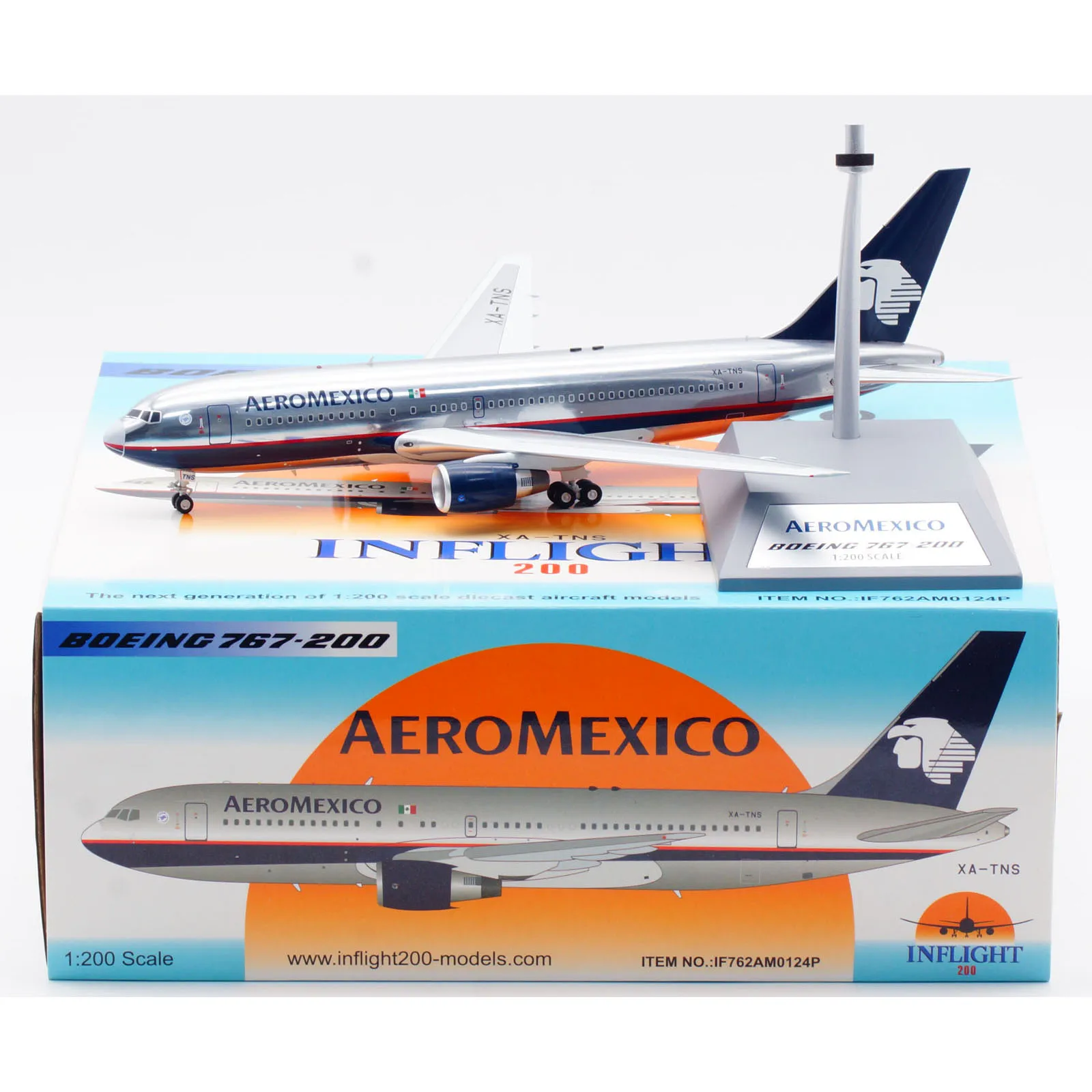 IF762AM0124P Alloy Collectible Plane Gift INFLIGHT 1:200 Aeromexico \