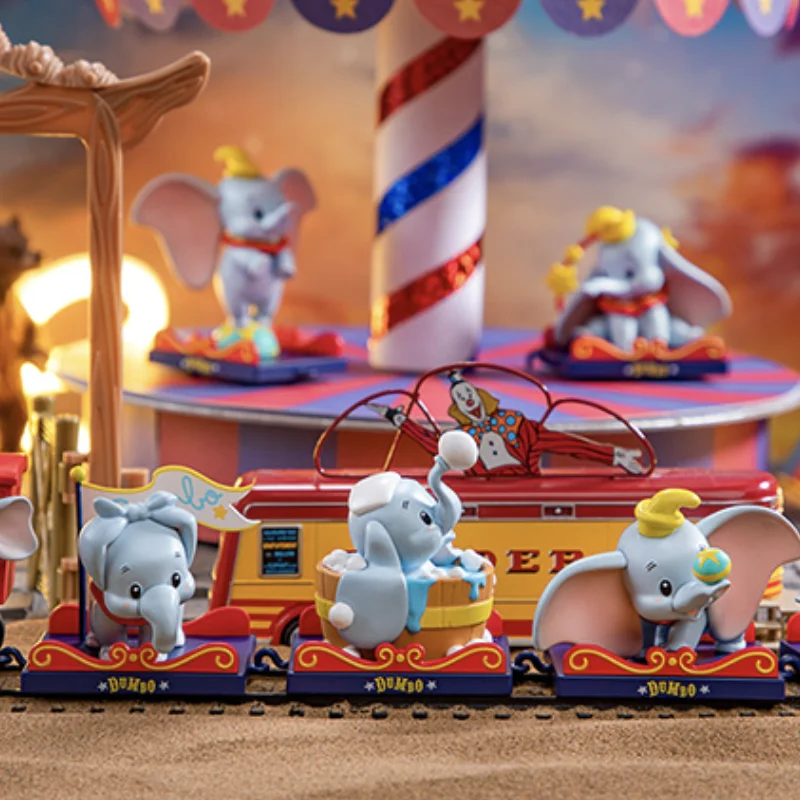 Disney Dumbo Train Circus Series Action Figure Toys Kawaii Dumbo Disney Figure Dolls Children's Gift Toys Collection