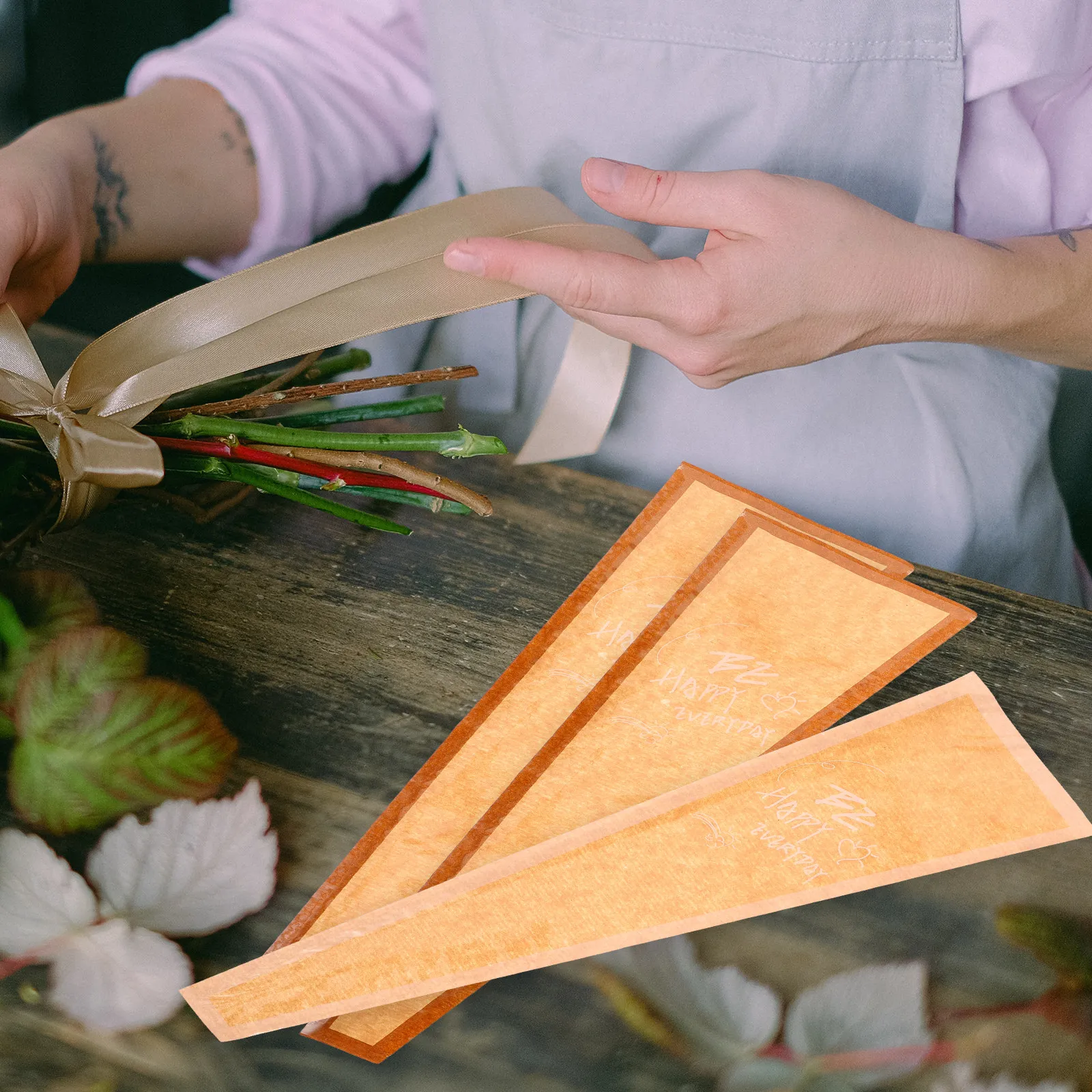 60 ชิ้น อุปกรณ์ห่อดอกไม้ กระดา - Flower Wrap Kraft บทวิจารณ์และราคา