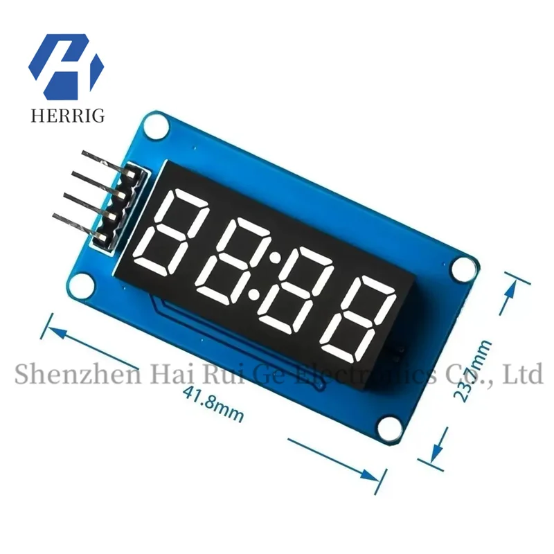 

1PCS 4-digit digital tube display module LED brightness adjustable with clock dots Accessories Building blocks
