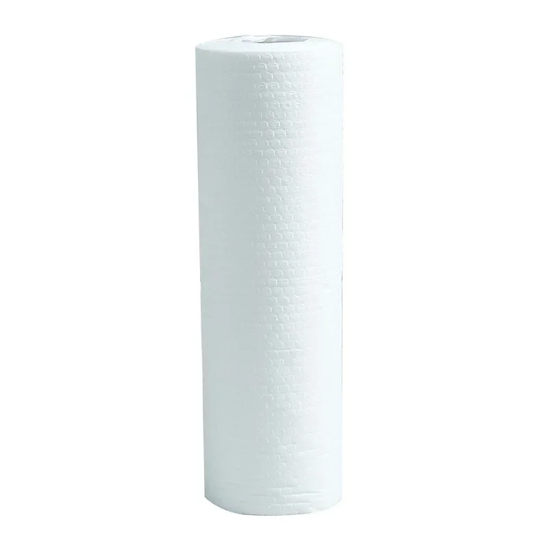 100 Pieces Kitchen Dish Cloth Rolls Oil-Free Disposable Scouring Pad Non-Woven Fabric Lazy Rags for Cleaning