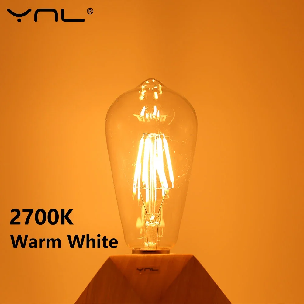 2Pcs Retro LED Edison Bulb 220V Filament Lamp For Home Vintage Glass Bulb