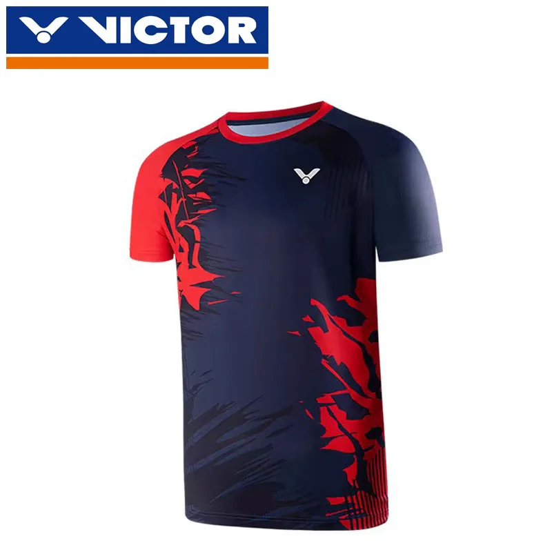 

Мужские рубашки для бадминтона VICTOR Victory, быстросохнущая одежда для настольного тенниса, спортивная одежда, футболка для тенниса, женские тренировочные шорты