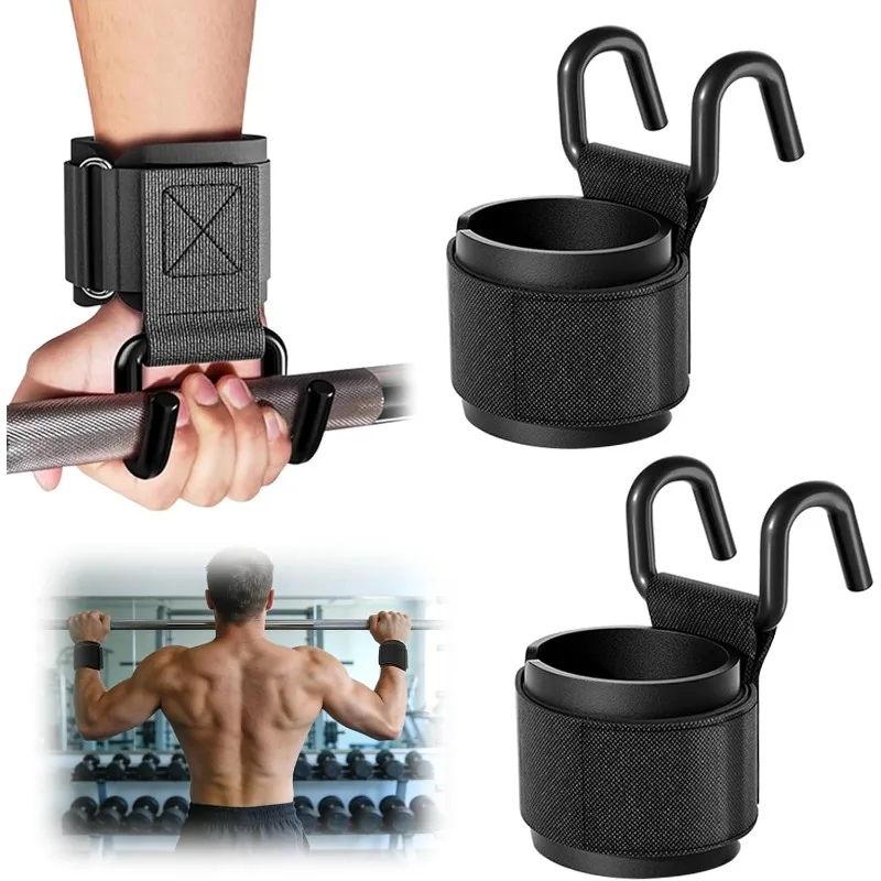 1Pair Wrist Straps for Weightlifting Adjustable Strap Hand Grips, Hooks for Pull-Ups, Deadlifts, Strength Training&Gym Workout
