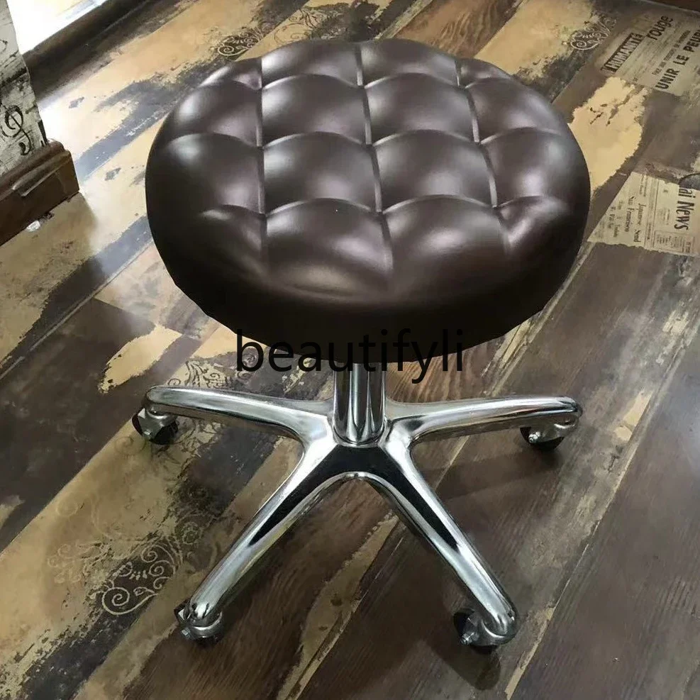 

ss D Hair salon special big stool master chair retro fashion liftable hair cutting stool