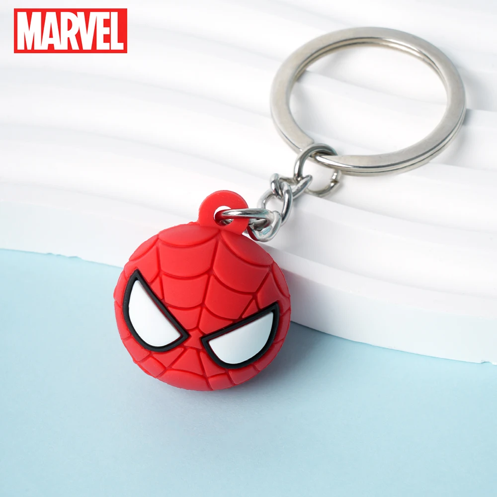 

1PC Marvel Officially Licensed Spider Man Ball Keychain Creative Cute PVC Keychain Superhero Bag Decoration Small Gifts