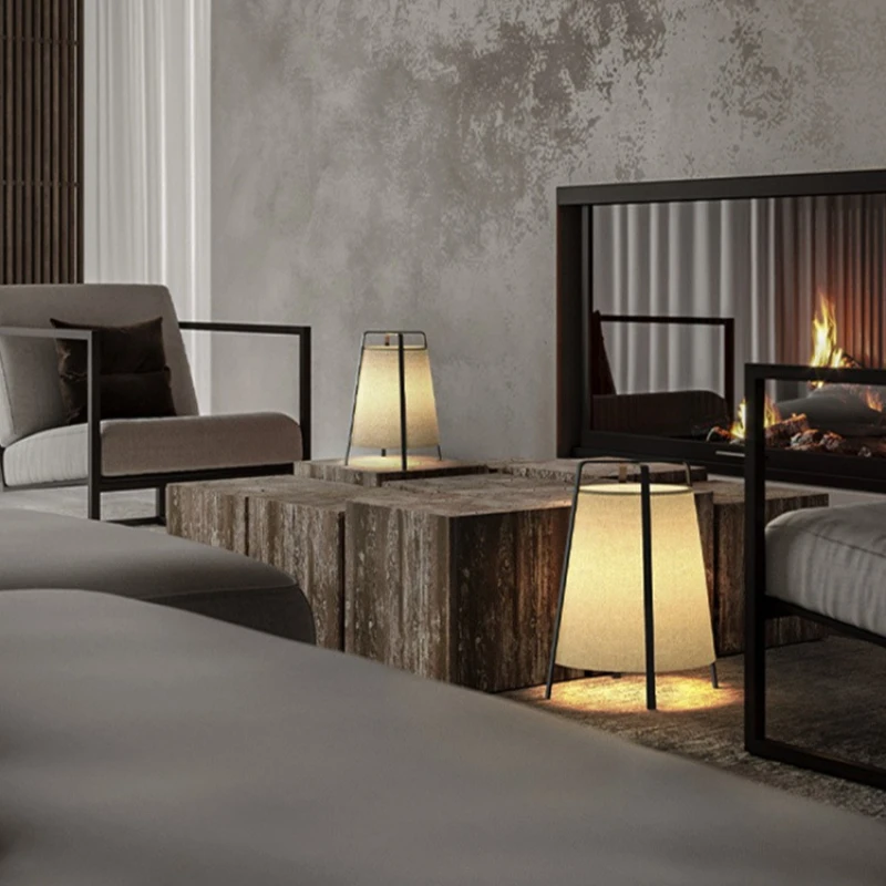 القماش LED مصباح أرضي النمط الياباني الحد الأدنى الطابق ضوء مطعم دراسة المقهى مصابيح إضاءة أضواء الديكور الداخلي