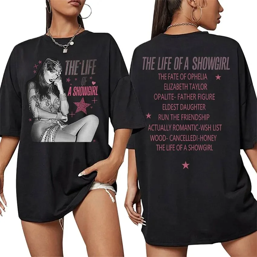 Das Leben eines Showgirl Neue Album Fans T Shirts Männer Frauen Hohe Qualität Vintage Übergroßen Baumwolle T-shirt Harajuku Streetwear T-shirts