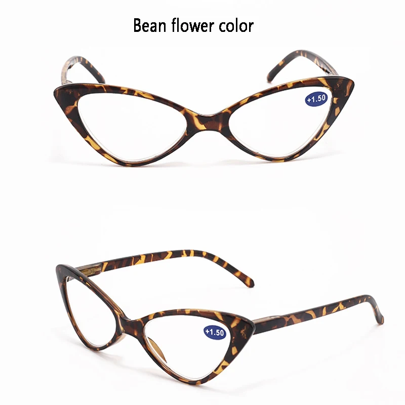 Vintage Fashion Cat Eye Reading Glasses Retro Leopard Women Lightweight Presbyopic Reading Glasses +1.0+1.5+2.0+2.5~+4.0