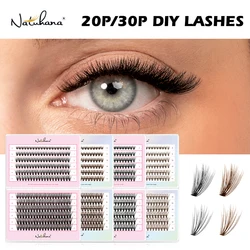 20D 30D Cluster Eyelashes DIY Colorful Individual Lashes Premade Volume Fan Faux Cils for Makeup Tools