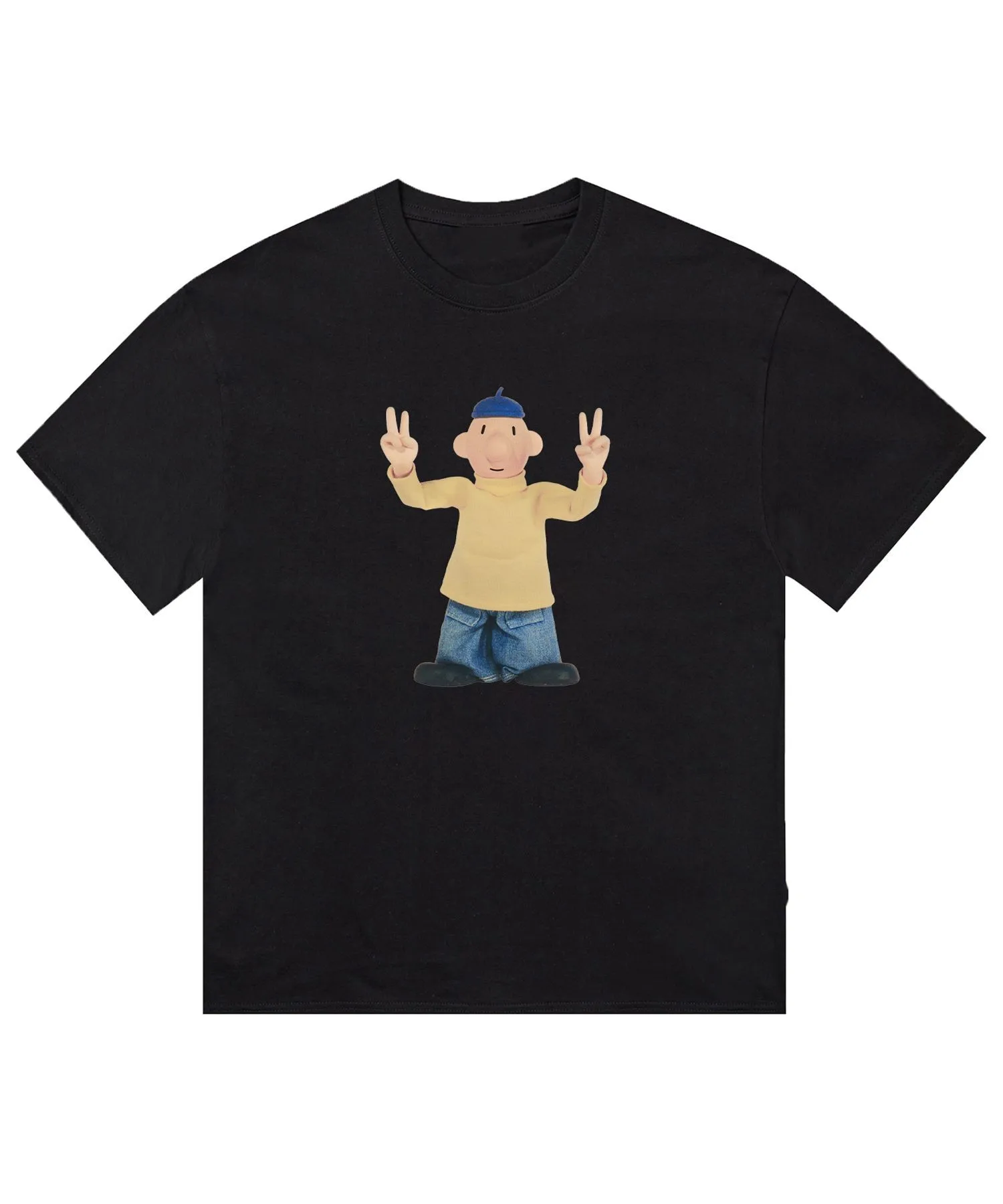 متعة شخصية كرتونية طباعة نمط تي شيرت موضة الاتجاه قصيرة الأكمام طاقم الرقبة عادية فضفاض الشارع ارتداء للجنسين تي شيرت رياضي #3