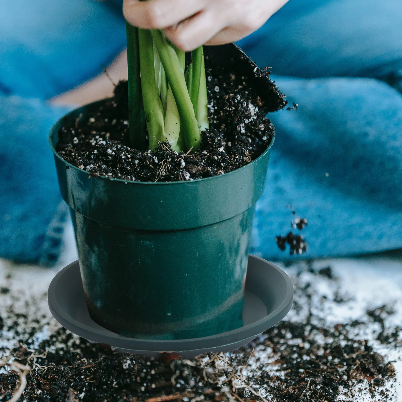 

5pcs Root Control Pot Plastic Flowerpot Base Plate For Garden Supplies Water Trays Potted Plant Plates Balcony Flowerpot Trays