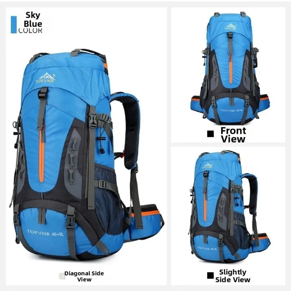 Durable 70 L Camping Backpack Large Size Shoulder Straps Travel Backpack Heavy Duty Storage Pack Design Hiking Rucksack Outdoor