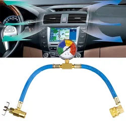 Car Air Conditioning Recharge Measure Kit Gas Gauge With Filling Hose For R134A 1/2 Inches Gas Gauge For Auto Air Conditioning