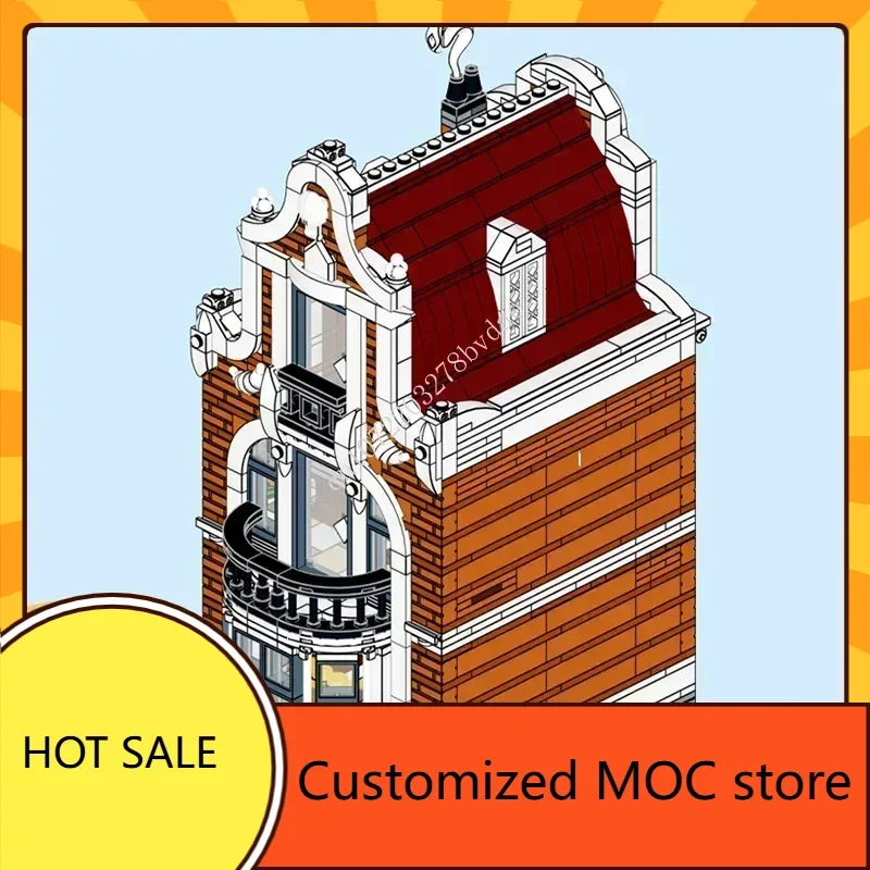 ชุดตัวต่อ 4518 ชิ้น ร้านขายชีสยอดนิยมในเมือง แบบจำลองถนน MOC สถาปัตยกรรมสร้างสรรค์ ประกอบเองได้ ของขวัญวันเกิด วันคริสต์มาส สำหรับเด็ก