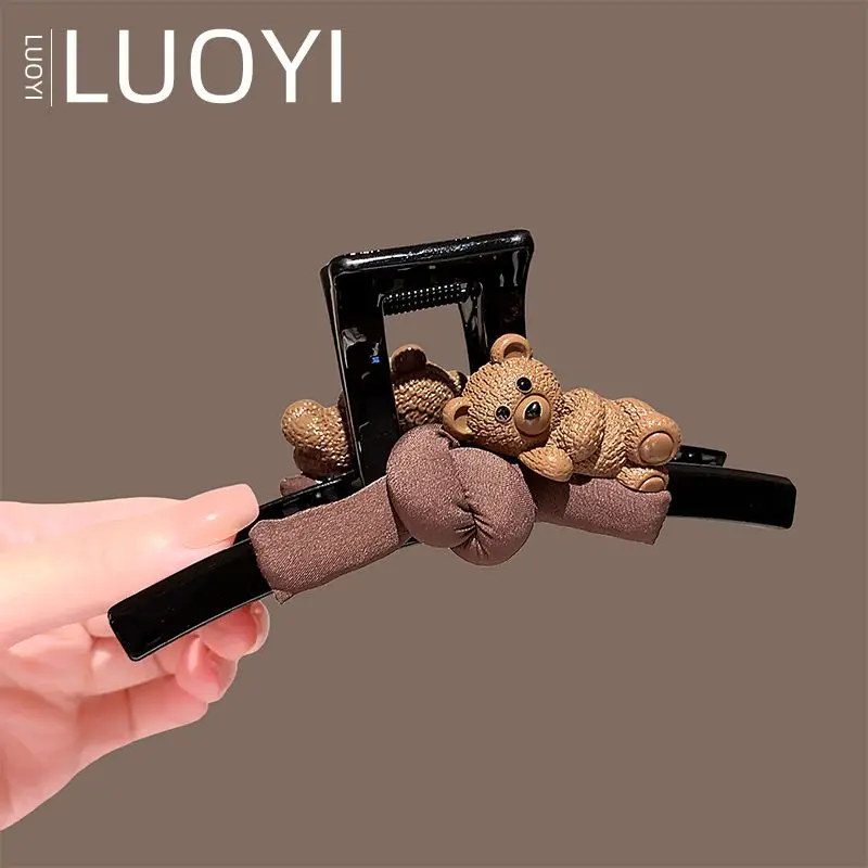 قطعة واحدة من مشبك شعر الدب اللطيف الجديد لأوبدو، إكسسوارات شعر بمشبك القرش مع ملمس ممتاز #4