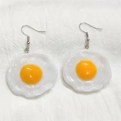Fried Eggs Poached Eggs Earring Winter Girl Unique Fashion Interesting Women Jewelry Accessories Pendant Gift