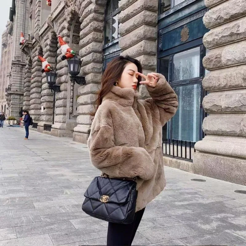 Women Solid Colors Faux Fur Sweatshirts Spring Autumn Fluffy Coats New Fashion Loose Casual Long Sleeve Outwears Sweatshirts