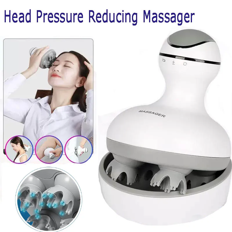 

Electric Portable Handheld Head Scratcher Massager Cordless Hair Scalp Massager For Hair Growth, Deep Clean And Stress Relax