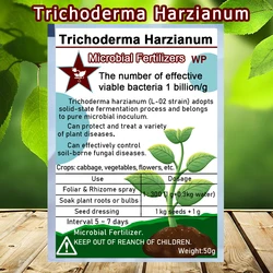 50 g Trichoderma Harzianum mikroskopische Bodenpilze, vielseitiger Biodünger, mikrobieller Dünger, schützt Pflanzen für den Garten