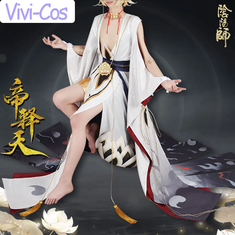 Vivi-Cos Game Onmyoji Magmatron SSR Before Awakening Gorgeous Kimono Antique Uniform Cosplay Halloween Costume Role Play Party